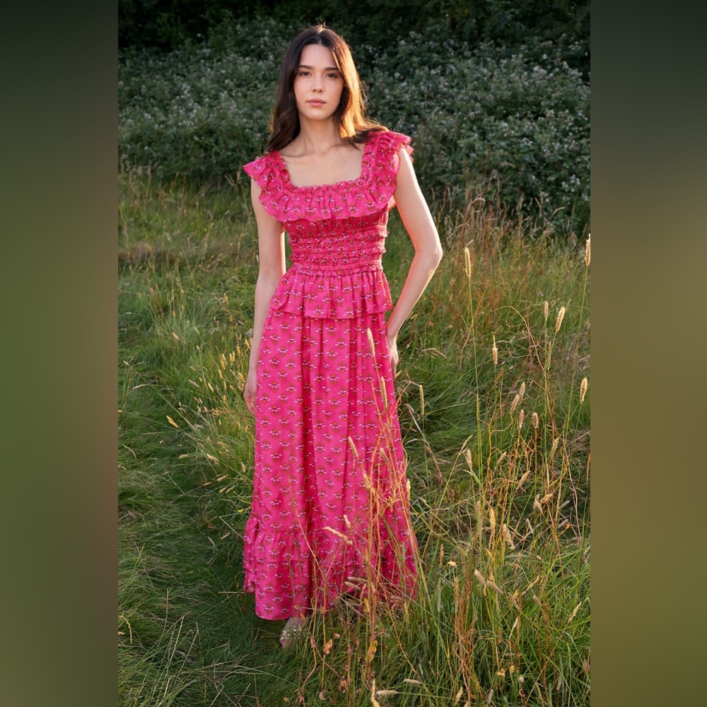 Never & Noor NEVE & NOOR
Rae Smocked Modal Maxi Dress XS